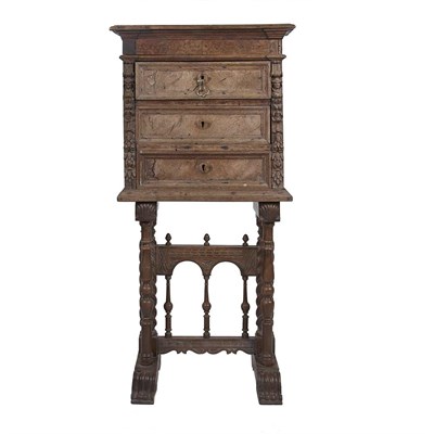 Lot 121 - Italian Baroque Walnut Chest on Stand The...