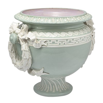 Lot 126 - Minton Majolica Jardiniere Of urn form, with...