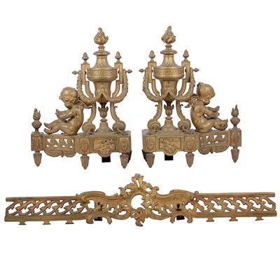 Lot 417 - Pair of Louis XVI Style Gilt-Bronze Figural...