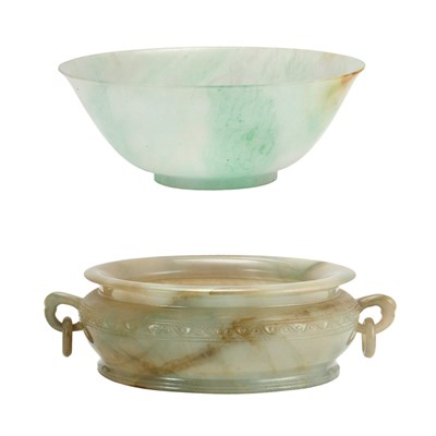 Lot 252 - Two Chinese Jade Bowls 19th Century Comprising...