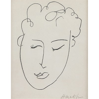 Lot 444 - Henri Matisse TETE DE FEMME (D. BOOKS 23)...