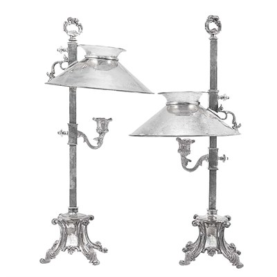 Lot 392 - Pair of Louis XV Style Silver Plated...