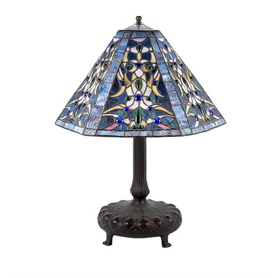 Lot 411 - Tiffany Style Leaded Glass Lamp Height 23 inches.