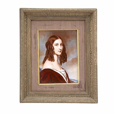 Lot 331 - KPM Style Porcelain Plaque Height 16 inches,...