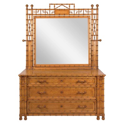 Lot 145 - American Aesthetic Movement Faux Bamboo Maple...