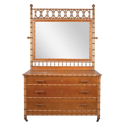 Lot 157 - American Aesthetic Movement Faux Bamboo Maple...