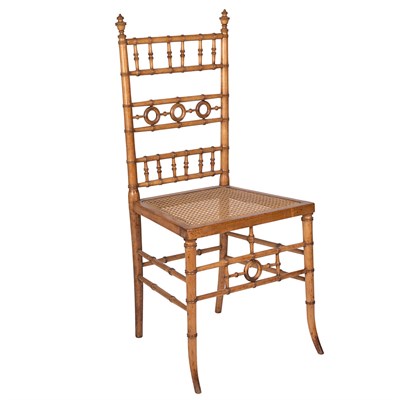 Lot 150 - Aesthetic Movement Faux Bamboo Maple Side...