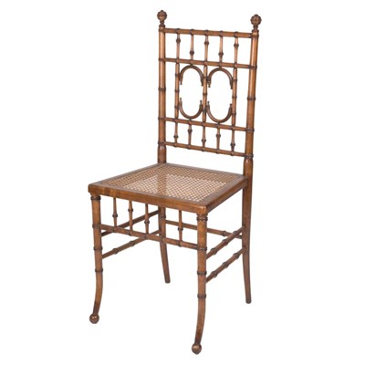 Lot 152 - Aesthetic Movement Faux Bamboo Maple Side...