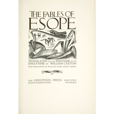 Lot 213 - [GREGYNOG PRESS] [AESOP]. The fables of Esope...