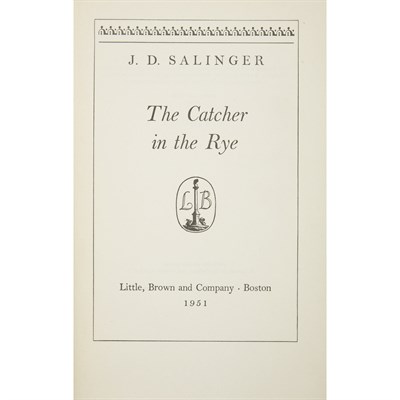 Lot 322 - SALINGER, J.D. The Catcher in the Rye. Boston:...