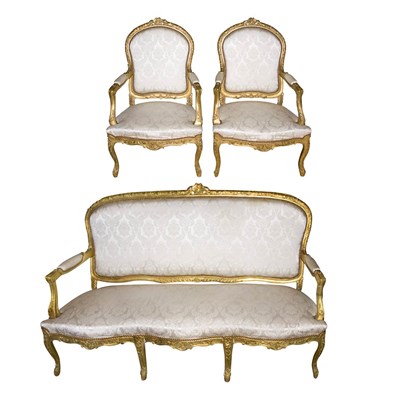 Lot 134 - Transitional Louis XV/XVI Style Carved and...