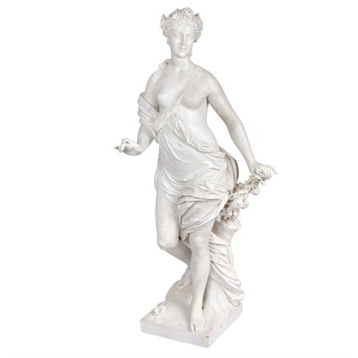 Lot 452 - Italian Carved White Marble Figure of a Woman...