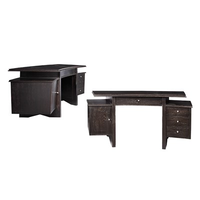 Lot 175 - Nancy Corzine Pair of Fushion Desks Painted...