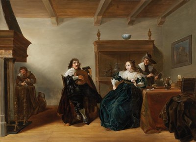 Lot 53 - Circle of Jacob Duck Dutch, 1600-1667...
