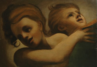 Lot 94 - (i) Follower of Luca Cambiaso Two Angels Oil...