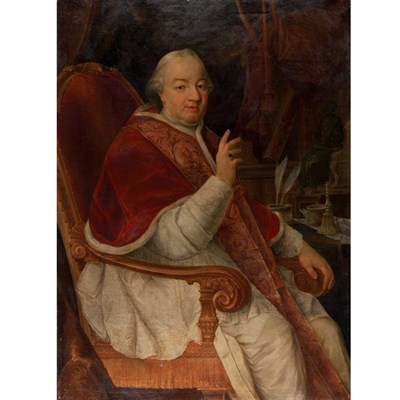 Lot 87 - Roman School 18h Century Pope Pius VI Raising...