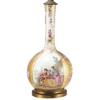 Lot 324 - Meissen Style Gilt and Polychrome Decorated...