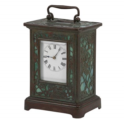 Lot 1329 - Tiffany Studios Bronze and Favrile Glass...