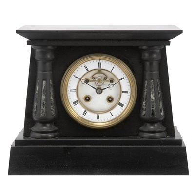 Lot 295 - Neoclassical Style Marble Mantel Clock The...