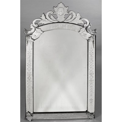 Lot 262 - Venetian Mirror Framed Mirror Height 65 inches,...