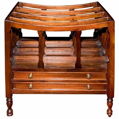 Lot 399 - Regency Style Mahogany Canterbury Height 22...