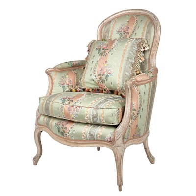 Lot 389 - Louis XV Painted Bergere Mid 18th century The...