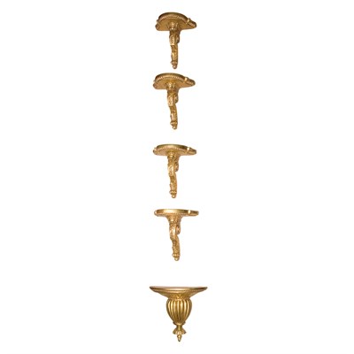 Lot 462 - Set of Four Gilt-Wood Brackets; And Another...