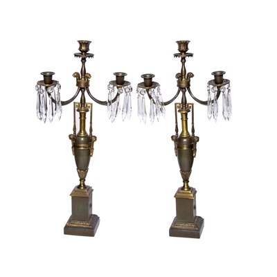 Lot 96 - Pair of Neoclassical Style Bronze Patinated...