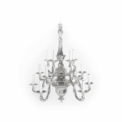 Lot 285 - Louis XVI Style Silvered Bronze Fifteen-Light...
