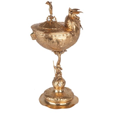 Lot 1183 - Continental Silver Gilt Presentation Nautilus...