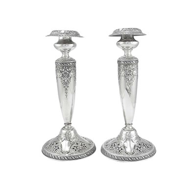 Lot 176 - Pair of Gorham Sterling Silver Candlesticks...