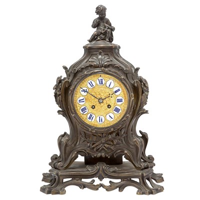 Lot 447 - Transitional Louis XV/XVI Style Bronze Mantel...