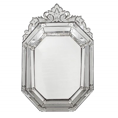 Lot 1221 - Venetian Mirror Framed Mirror Of octagonal...