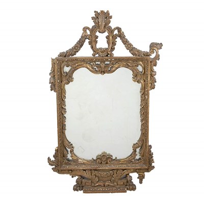 Lot 304 - Louis XVI Style Carved and Painted Wood Mirror...