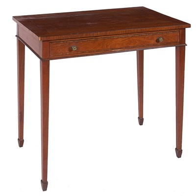 Lot 98 - Edwardian Dark Stained and String Inlaid...