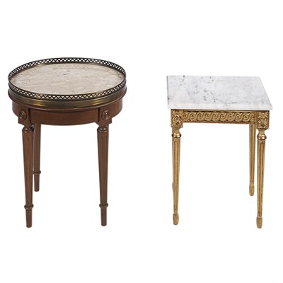 Lot 102 - Two Louis XVI Style Miniature Side Tables...