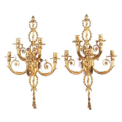 Lot 99 - Pair of Louis XVI Style Gilt-Metal Two-Tier...