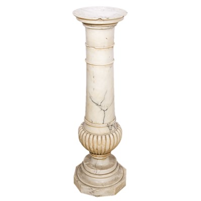 Lot 1233 - Neoclassical Style Carved White Marble...