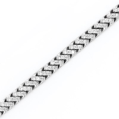 Lot 103 - White Gold and Diamond Bracelet