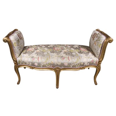 Lot 1380 - Louis XV Style Carved and Gold Painted Wood...