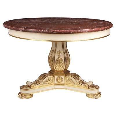 Lot 462 - Continental Neoclassical Painted and Parcel...