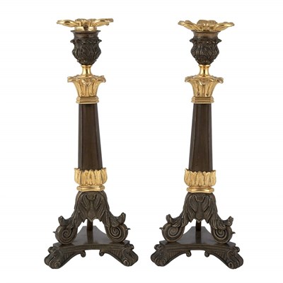 Lot 398 - Pair of Louis Philippe Gilt and Painted-Bronze...