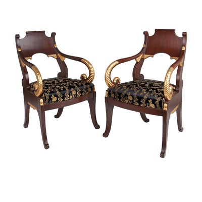 Lot 431 - Pair of Russian Neoclassical Parcel Gilt...
