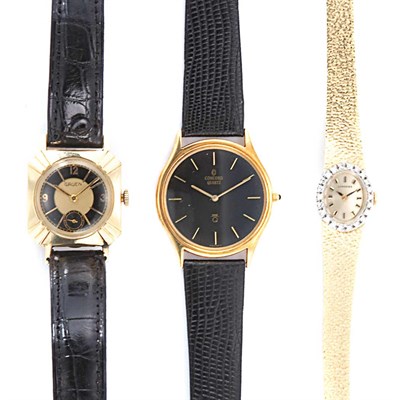 Lot 157 - Three Gold Wristwatches