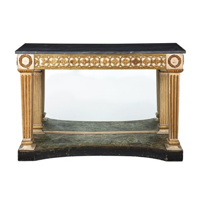 Lot 477 - Continental Neoclassical Painted and Parcel...