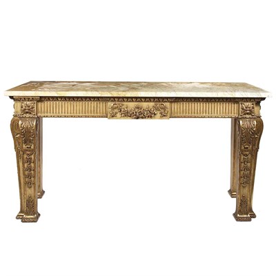 Lot 570 - Louis XVI Style Carved and Gilt-Wood Console...