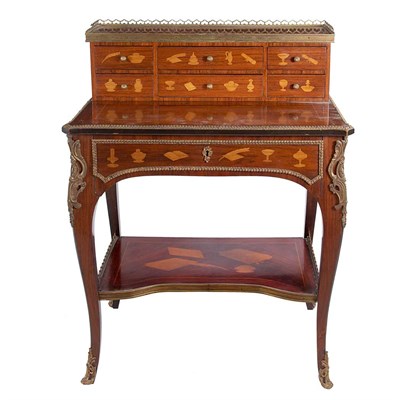 Lot 572 - Louis XVI Style Gilt-Metal Mounted Faux...