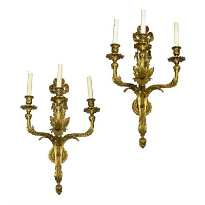 Lot 183 - Set of Four Louis XVI Style Gilt-Metal...