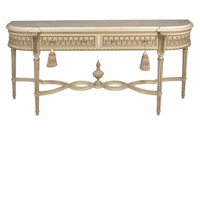 Lot 575 - Louis XVI Style Carved and Painted Console The...