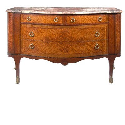 Lot 586 - Louis XVI Style Parquetry Inlaid Walnut and...